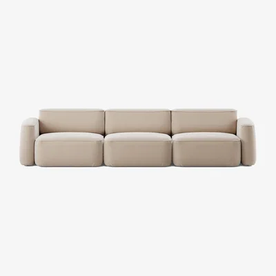 Nordic Nest Massproductions Patch 3-seater sofa Atlantis 52 Alabaster