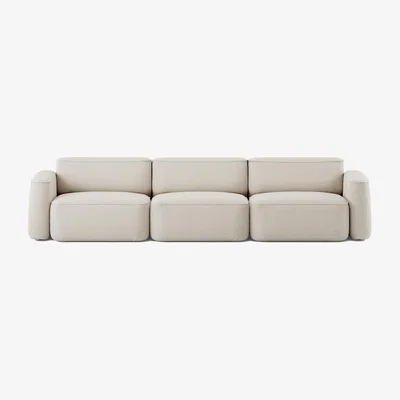 Nordic Nest Massproductions Patch 3-seater sofa Linara 05 Porridge