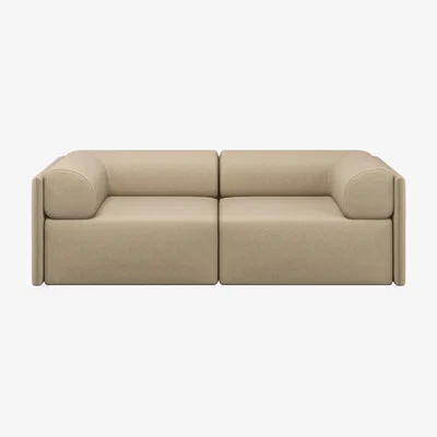Nordic Nest Hem Palo Block 2-seater sofa with arm rest Low 200 cm Beige