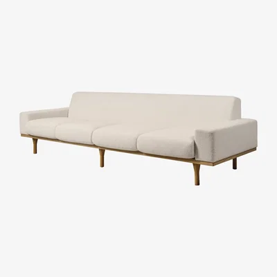 Nordic Nest GUBI SW50 sofa Harp 24 Ivory-oiled oak 4-seater