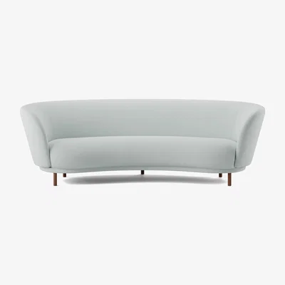 Nordic Nest Massproductions Dandy 3-seater sofa Walnut-Linara 253 Swedish Grey