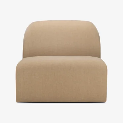 Nordic Nest Ethnicraft Bulky modular sofa 1-seat middle module Light sepia