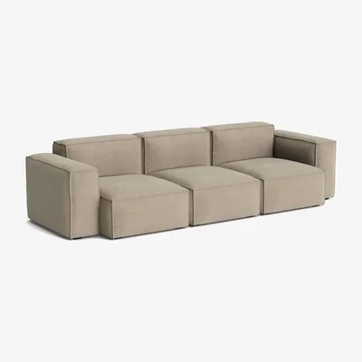 Nordic Nest HAY Mags Soft Low Armrest sofa 2.5-seater combination 1 Linara beige removable cover