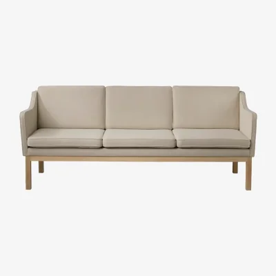 Nordic Nest FDB Møbler MK46 Mogens Koch 3-seater sofa Lacquered oak-beige 90