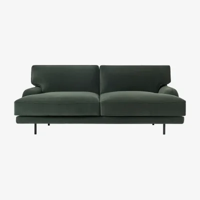 Nordic Nest GUBI Flaneur sofa 2-seat Asator 0984-matt black 2-seater