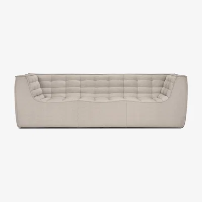 Nordic Nest Ethnicraft N701 sofa 3 seater sofa Beige with armrests