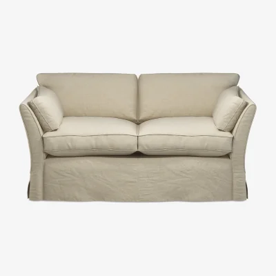 OKA OKA, COVER ONLY - Radcliffe Clever Linen Loose Cover for 2-Seater Sofa - Dove, MTO Sofa Loose Cover