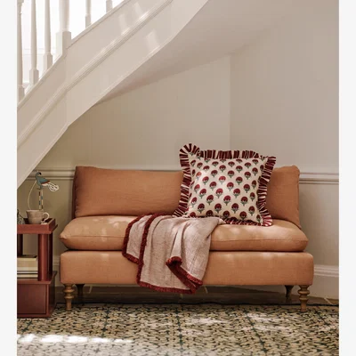 OKA OKA, Rosina Linen 2-Seater Sofa - Apricot, Sofa