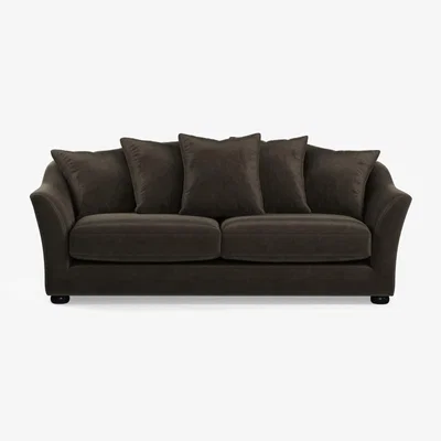OKA OKA, Filippo Sofa - Truffle, Sofas, Velvet, Plain