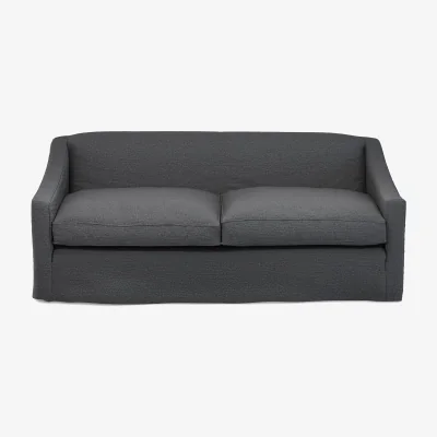 OKA OKA, COVER ONLY - Egerton Clever Linen Loose Cover for 3-Seater Sofa - Anthracite, MTO Sofa Loose Cover