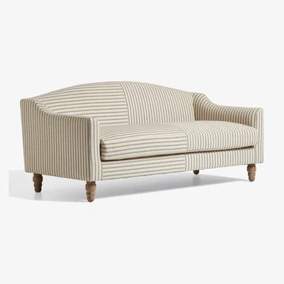 OKA OKA, Pippo 2-Seater Sofa - Sapphire Stripe, Sofas, Striped