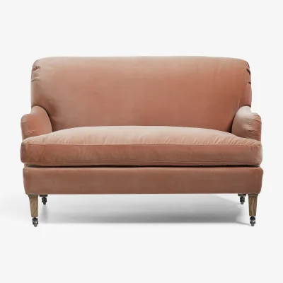 OKA OKA, Coleridge Velvet 2-Seater Sofa - Apricot, Sofa