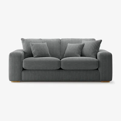Oak&More Milan Grey Fabric 2 Seater Sofa