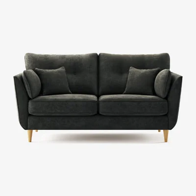 Oak&More Capri Anthracite Chenille Fabric 2 Seater Sofa