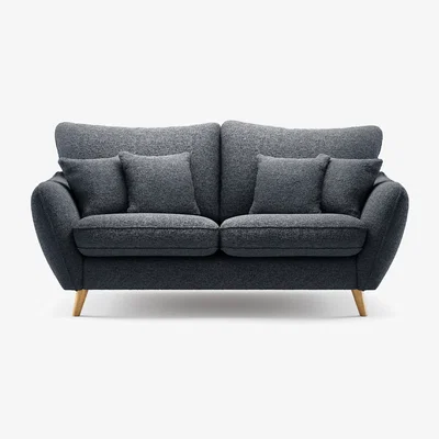 Oak&More Palma Navy Chenille Fabric 2 Seater Sofa