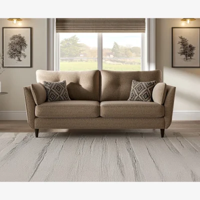 Oak&More Capri Caramel Fabric 3 Seater Sofa