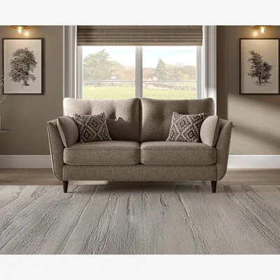Oak&More Capri Mushroom Fabric 2 Seater Sofa