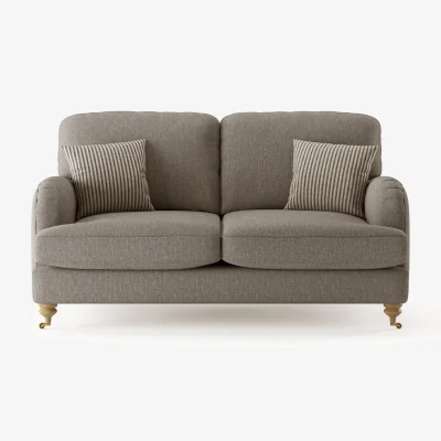 Oak&More Chilworth Grey Fabric 2 Seater Sofa with Grey Cushions