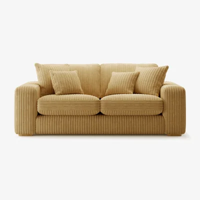 Oak&More Milan Mustard Fabric 2 Seater Sofa