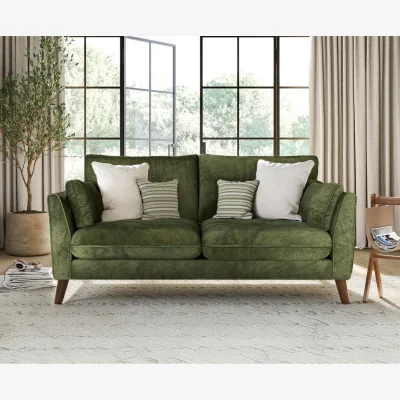 Oak&More Palermo Olive Green Chenille Fabric 2 Seater Sofa