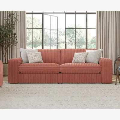 Oak&More Milan Russet Fabric 4 Seater Sofa