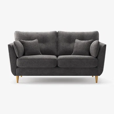 Oak&More Capri Midnight Boucle Fabric 2 Seater Sofa