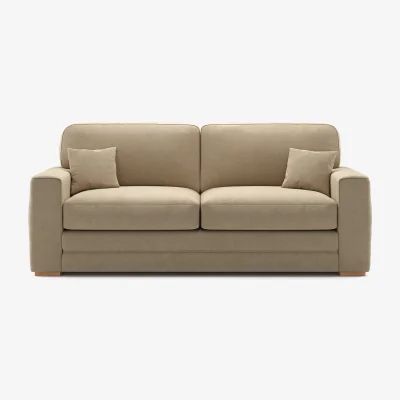 Oak&More Madden Biscuit Fabric Three Seater Sofa