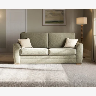Oak&More Bella Olive Fabric 3 Seater Sofa