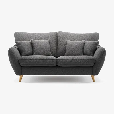 Oak&More Palma Charcoal Chenille Fabric 2 Seater Sofa