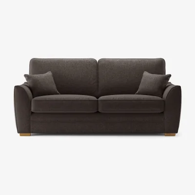 Oak&More Bella Chocolate Fabric 3 Seater Sofa