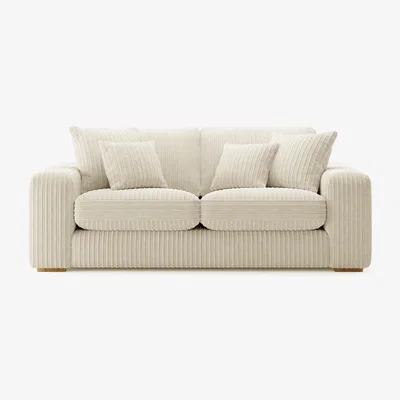 Oak&More Milan Ivory Fabric 2 Seater Sofa