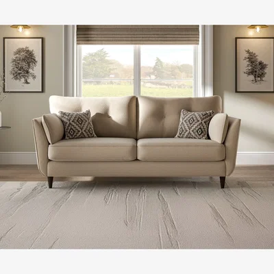 Oak&More Capri Natural Fabric 3 Seater Sofa