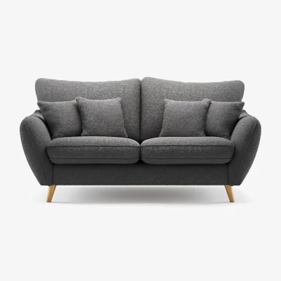 Oak&More Palma Charcoal Chenille Fabric 2 Seater Sofa