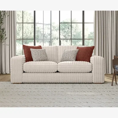 Oak&More Milan Natural Fabric 2 Seater Sofa