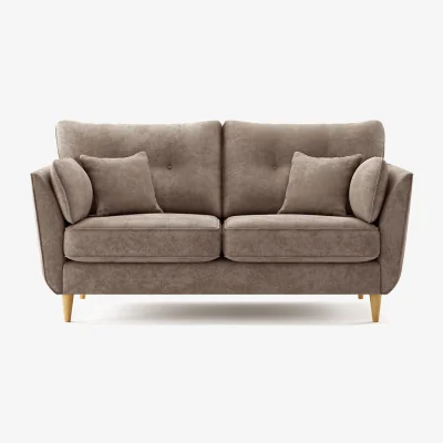 Oak&More Capri Latte Chenille Fabric 2 Seater Sofa