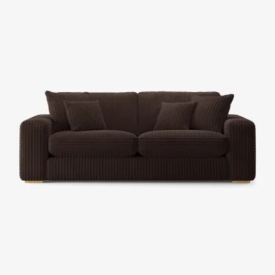 Oak&More Milan Chocolate Fabric 3 Seater Sofa