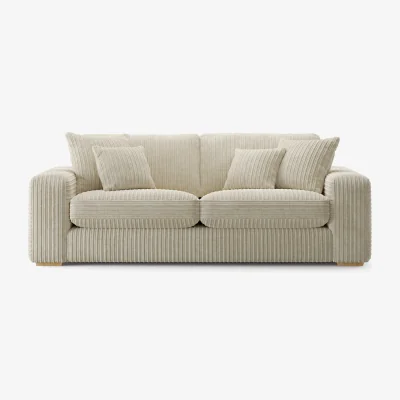 Oak&More Milan Stone Fabric 3 Seater Sofa