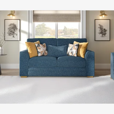 Oak&More Jasper Indigo Chenille Fabric 2 Seater Sofa