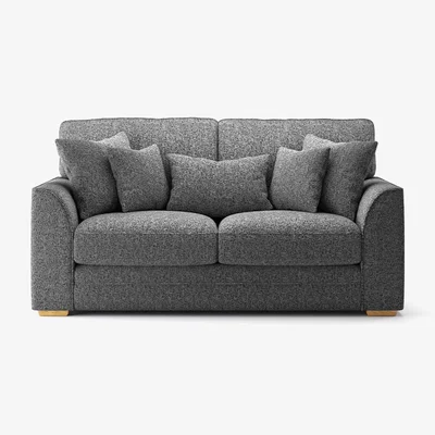 Oak&More Jasper Charcoal Chenille Fabric 2 Seater Sofa