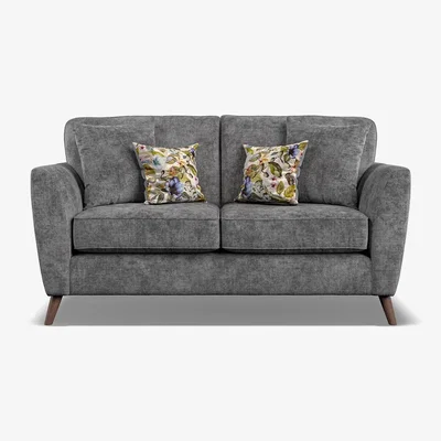 Oak&More Naples Grey Velvet 2 Seater Sofa