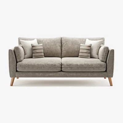 Oak&More Palermo Truffle Chenille Fabric 3 Seater Sofa