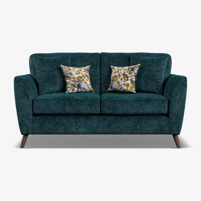 Oak&More Naples Teal Velvet 2 Seater Sofa