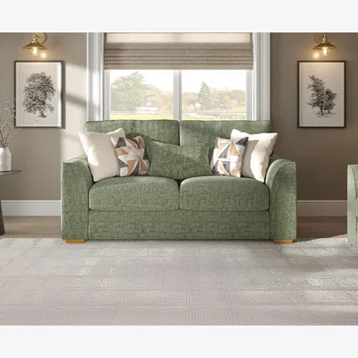Oak&More Jasper Hunter Green Chenille Fabric 2 Seater Sofa