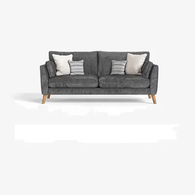 Oak&More Palermo Graphite Chenille Fabric 3 Seater Sofa