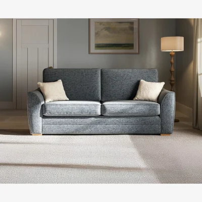 Oak&More Bella Denim Blue Fabric 3 Seater Sofa