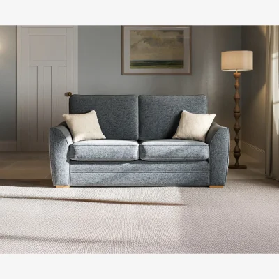 Oak&More Bella Denim Blue Fabric 2 Seater Sofa