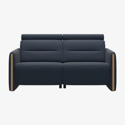 Downtown Stressless Emily 2 Seater Sofa With Wood Arms - Noblesse Leather
