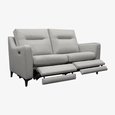 Downtown G Plan Austen 2 Seater Fabric Sofa With Double Power Footrest and USB - Fabric Grade B