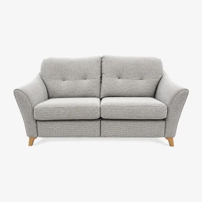 Downtown G Plan Hatton 3 Seater Sofa in Sahara Sand Fabric With Walnut Wood