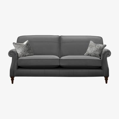Downtown Parker Knoll Eastbury Grand Formal Back Leather Sofa - Leather Grade M